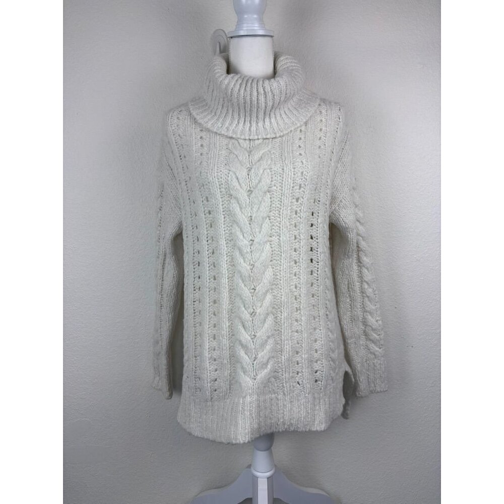 Smartwool‎ women's XS ivory moon ridge boyfriend wool blend oversized sweater